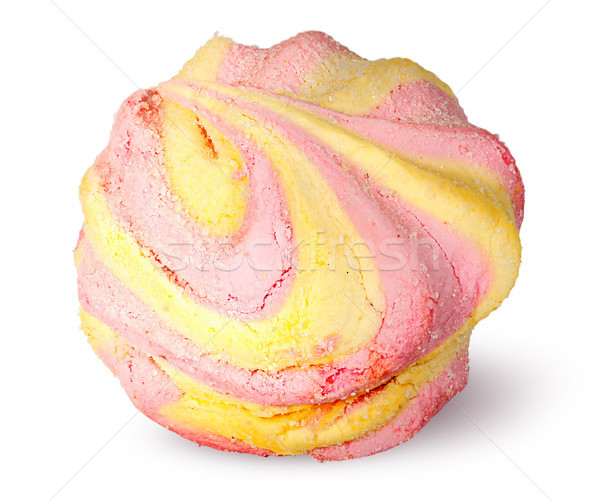 黃色 粉紅色 棉花糖 孤立 白 食品 商業照片 © Cipariss