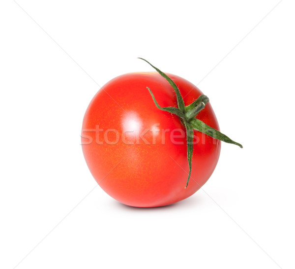 Foto stock: Fresco · vermelho · tomates · verde · haste · isolado