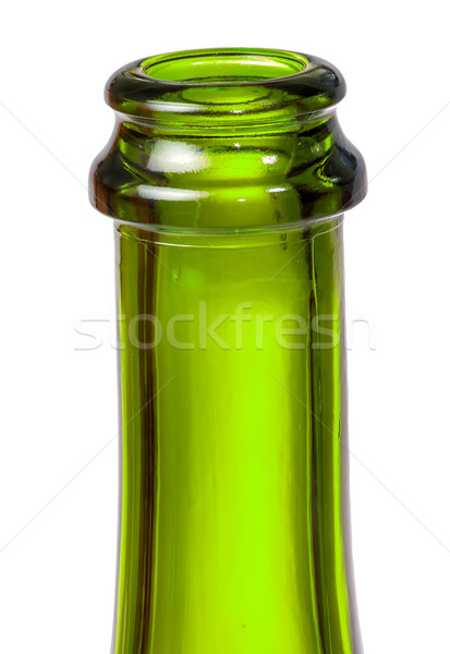 Neck of green bottle of champagne Stock photo © Cipariss