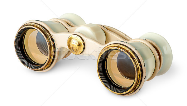 Old vintage pair of opera glasses in opposite directions Stock photo © Cipariss
