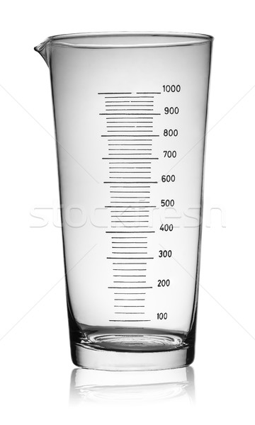 ストックフォト: ビッグ · ガラス · ビーカー · 孤立した · 白 · 科学