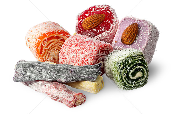 Big pile of Turkish Delight with nuts Stock photo © Cipariss