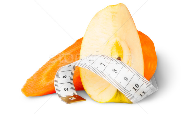 Slices Carrot With Apple And Sewing Measuring Stock photo © Cipariss