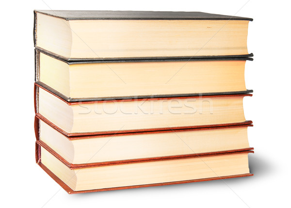 Stock fotó: Boglya · öreg · könyvek · izolált · fehér · iskola