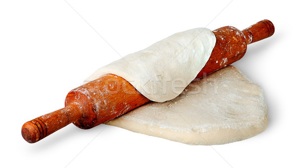 Pino do rolo coberto isolado branco comida pizza Foto stock © Cipariss