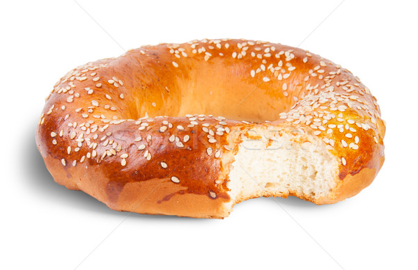 Bitten Bagel With Sesame Seeds Stock photo © Cipariss