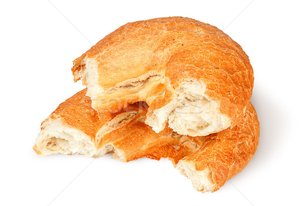 Doua piese pita pâine alte izolat Imagine de stoc © Cipariss