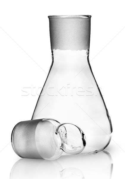 Laboratory flask with ground glass stopper near Stock photo © Cipariss