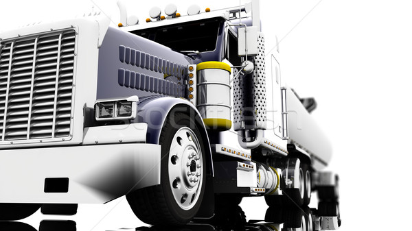 Vrachtwagen Blauw geïsoleerd witte reizen industrie Stockfoto © cla78