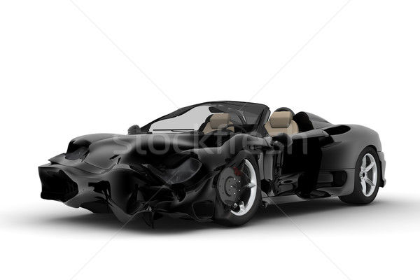 Black accident car Stock photo © cla78