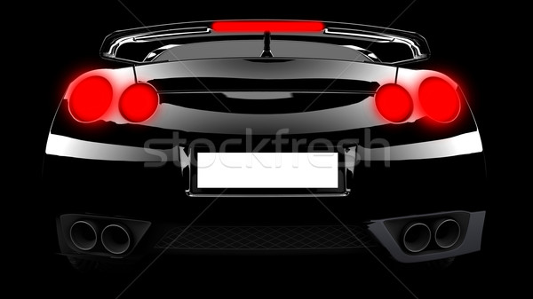 Czarny powrót samochodu nowoczesne elegancki czerwony Zdjęcia stock © cla78