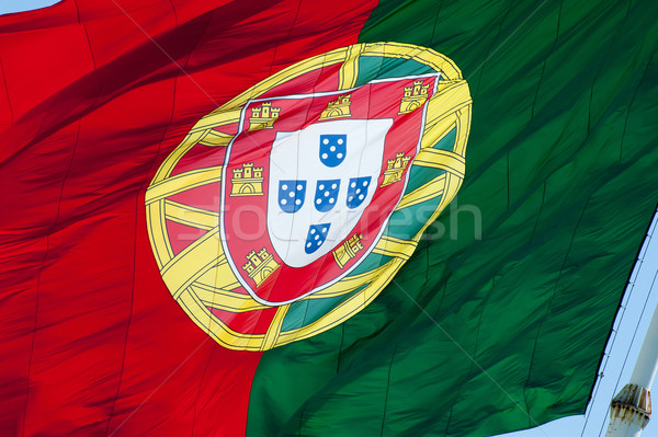 Bandera Portugal grande sol fondo Foto stock © cla78