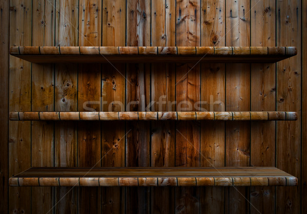 Foto stock: Vacío · madera · plataforma · 3D · grunge · interior
