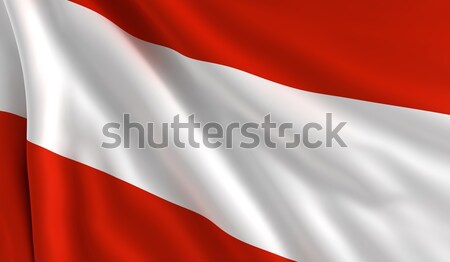 Flagge Österreich Wind Textur Hintergrund weiß Stock foto © cla78