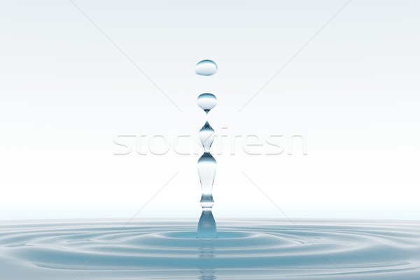 Drop splash sauber blau Wasser abstrakten Stock foto © cla78
