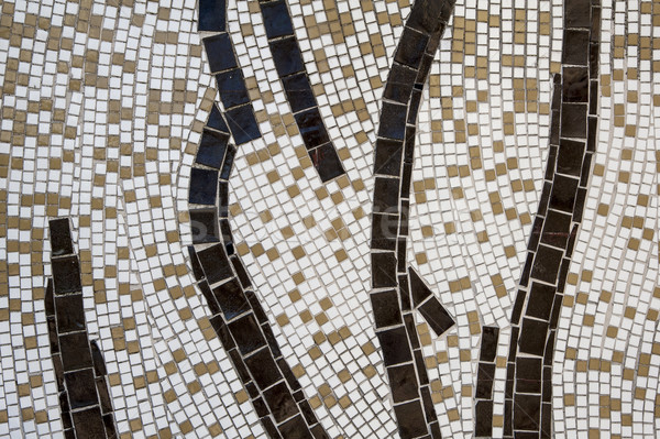 Mozaik feketefehér sok darabok fal nyár Stock fotó © cla78