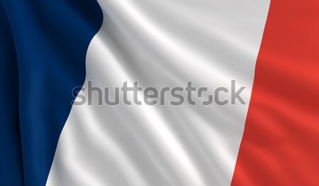 Flagge Frankreich Wind Textur Hintergrund rot Stock foto © cla78