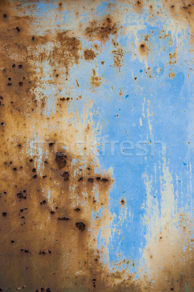 Blu metal texture verniciato metal ruggine Foto d'archivio © cla78