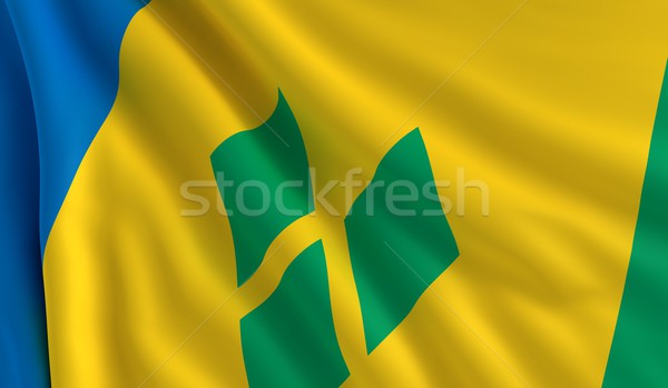 Flagge Textur Hintergrund grünen Wind Stock foto © cla78