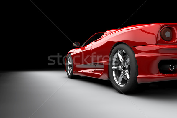 Vermelho carro modelo arte viajar indústria Foto stock © cla78