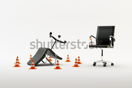 Stock foto: Stühle · Büro · Tabelle · schwarz · herum · Licht