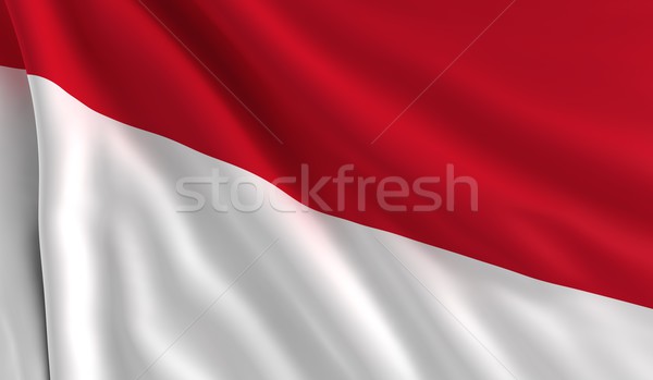 Bandeira Indonésia vento textura fundo branco Foto stock © cla78