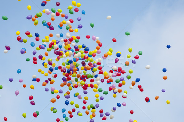 Farbenreich Himmel viele Ballons unter Luft Stock foto © cla78