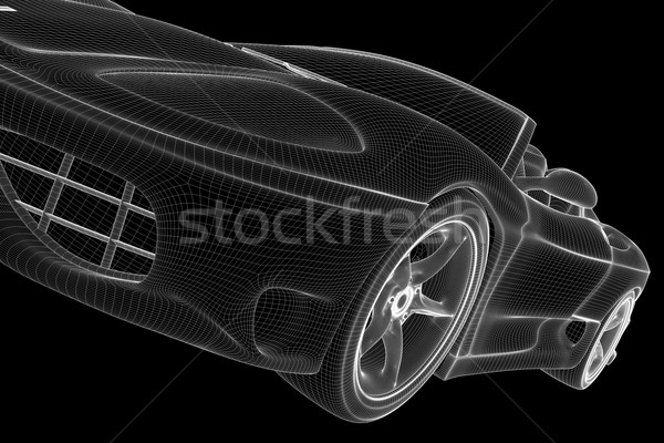 Wireframe car Stock photo © cla78