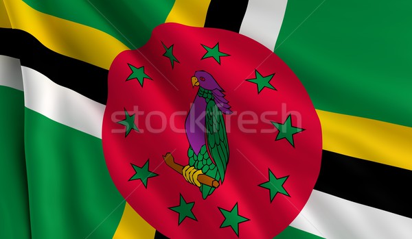 Bandeira Dominica vento textura fundo estrela Foto stock © cla78