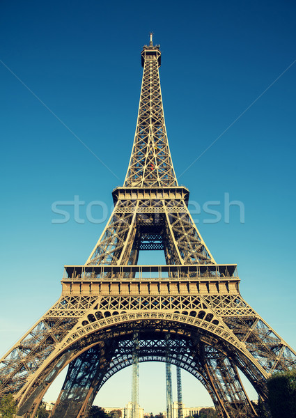 Tour eiffel vintage afbeelding Parijs hemel Stockfoto © cla78