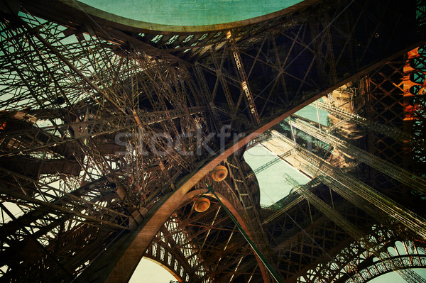 Ayrıntılı tur eiffel Paris gökyüzü Stok fotoğraf © cla78