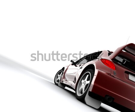 красный автомобилей митинга спорт изолированный белый Сток-фото © cla78
