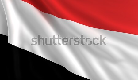Flagge Jemen Wind Textur Hintergrund schwarz Stock foto © cla78