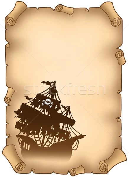 Photo stock: Vieux · défiler · mystérieux · pirate · navire · couleur