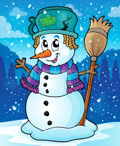 Winter snowman theme image 7 Stock photo © clairev