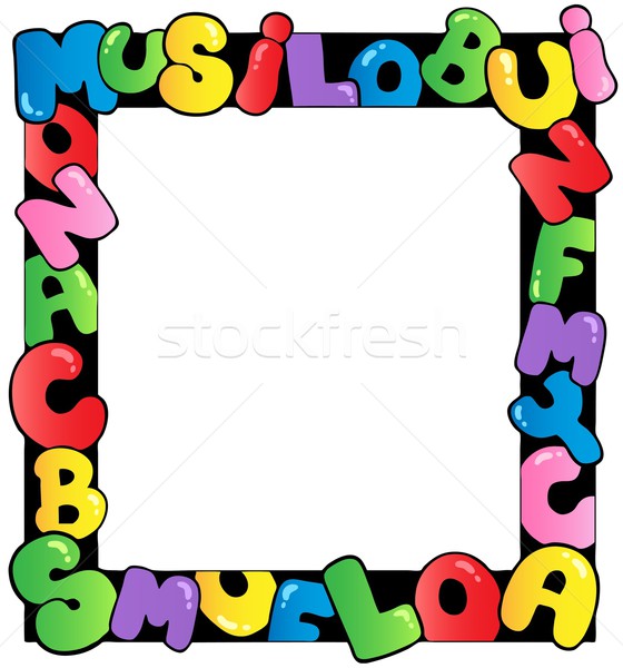 Frame with cartoon letters Stock photo © clairev