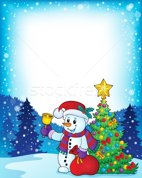 Christmas snowman topic image 5 Stock photo © clairev