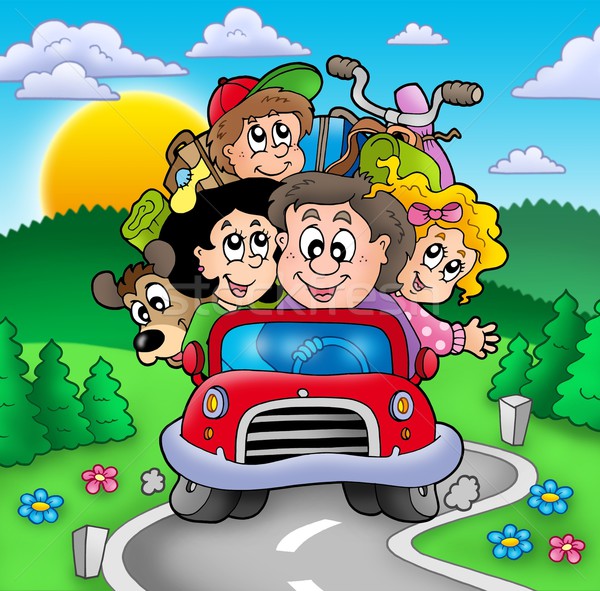 Happy family going on vacation Stock photo © clairev