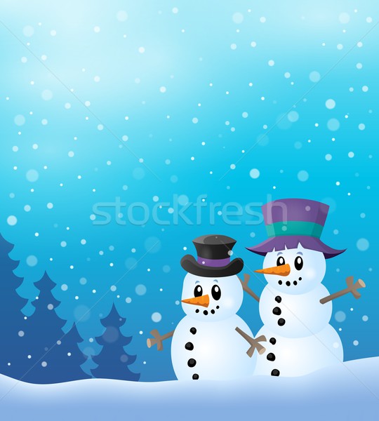 Winter snowmen thematics image 2 Stock photo © clairev