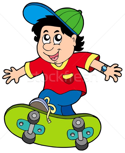 Skateboarding boy Stock photo © clairev