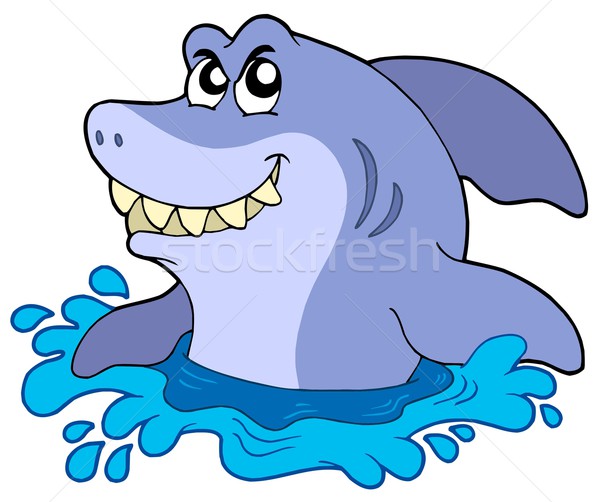 Desen animat rechin apă ochi natură mare Imagine de stoc © clairev