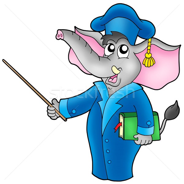 Cartoon elephant teacher Stock photo © clairev