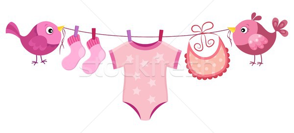 Line with clothing for baby girl Stock photo © clairev