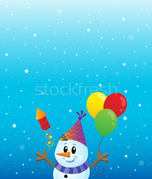 Party snowman theme image 3 Stock photo © clairev