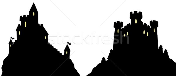 Castles silhouettes Stock photo © clairev