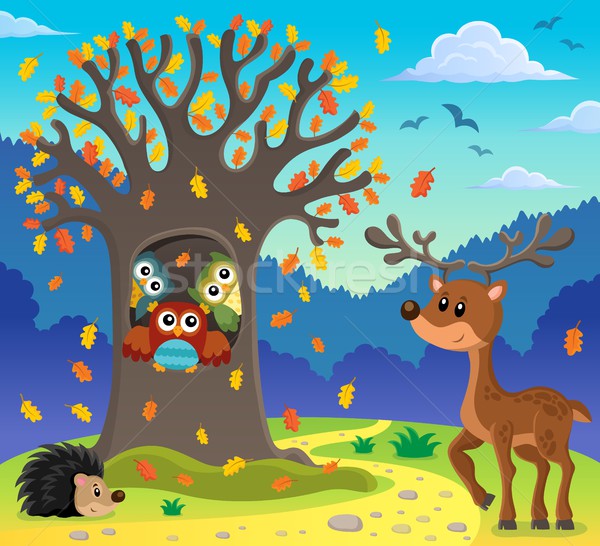 Owl tree theme image 5 Stock photo © clairev