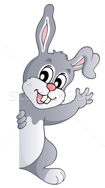Stock photo: Cute lurking bunny