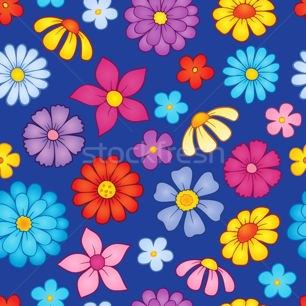 Seamless background flower theme 8 Stock photo © clairev