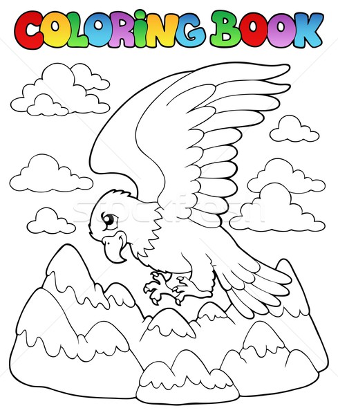 Coloring book bird image 2 Stock photo © clairev