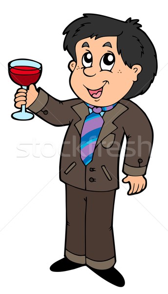 Cartoon wine drinker Stock photo © clairev